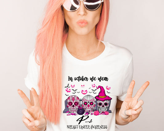 In October we wear pink sugar skulls