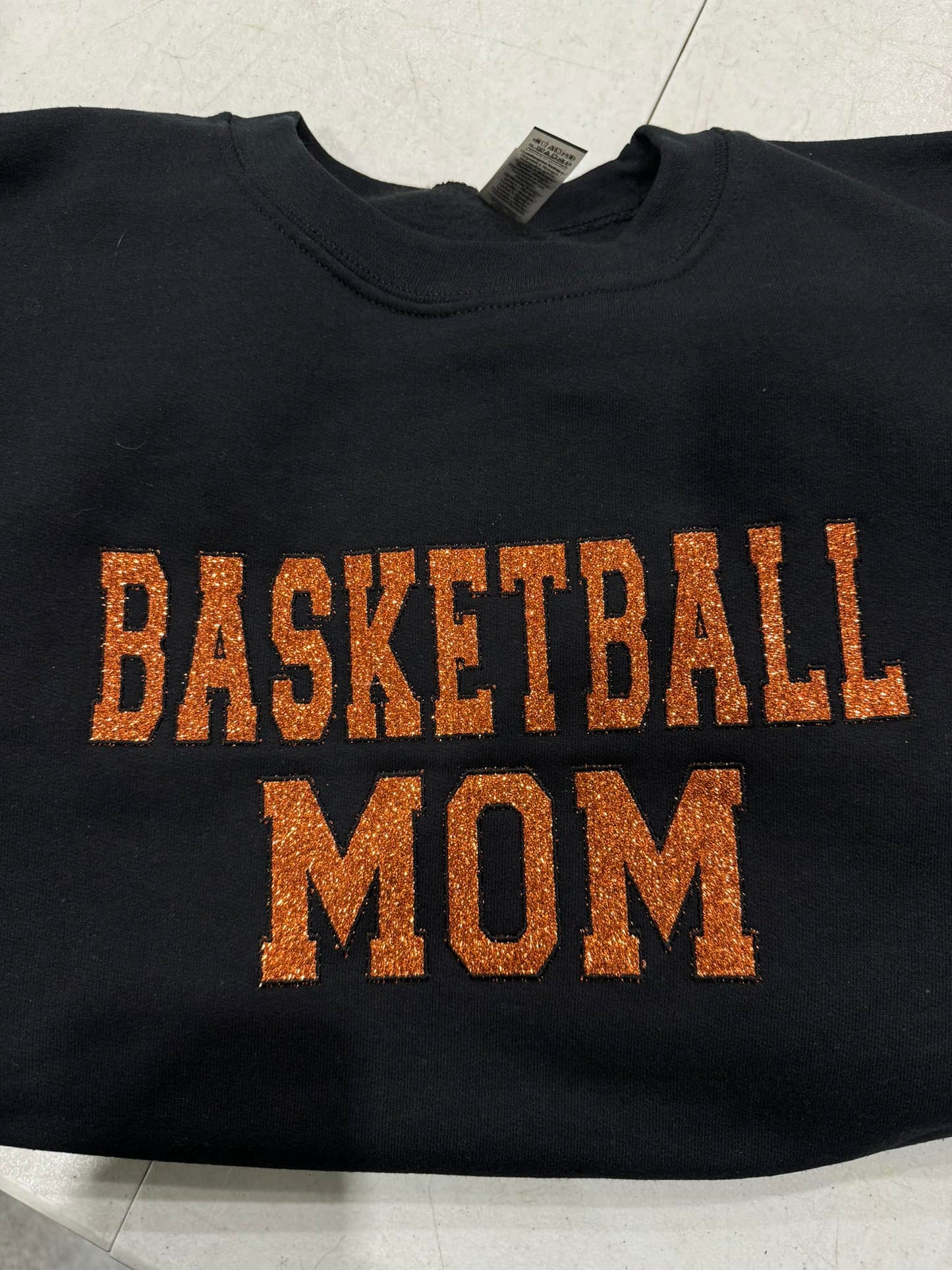 Basketball Mom Glitter Embroidery