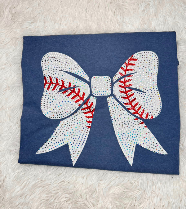 Baseball Bow Spangle Comfort Colors