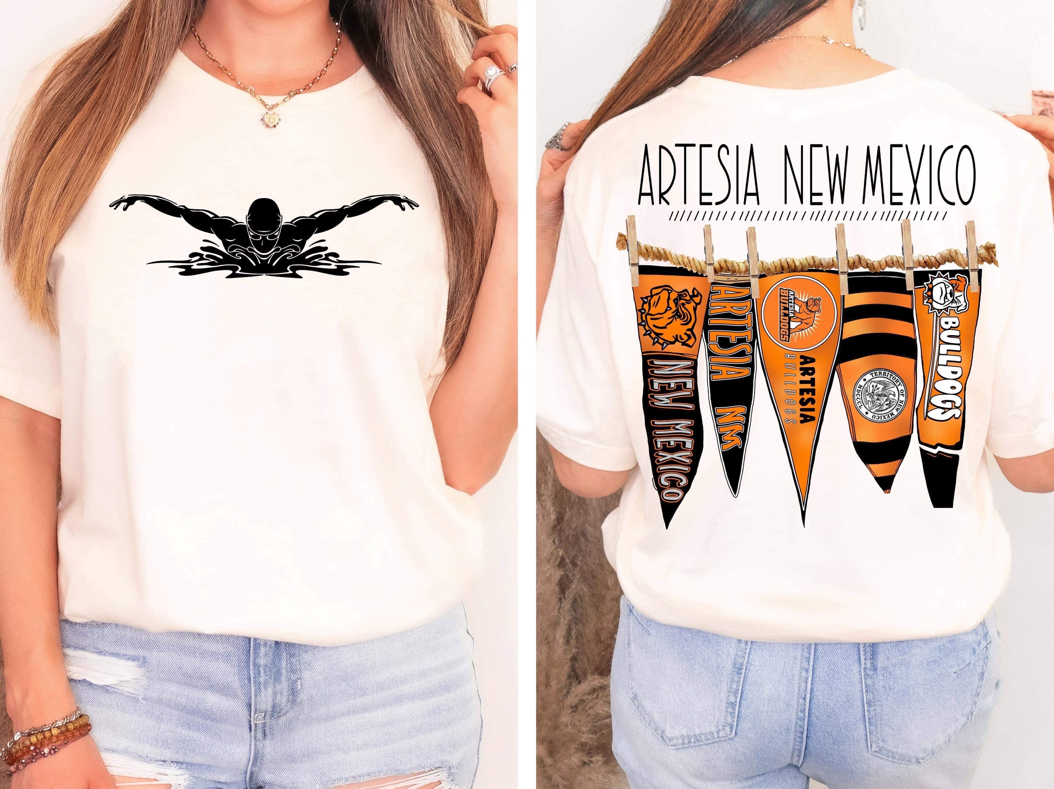 Artesia New Mexico Swimming Pennant Flags Comfort Colors