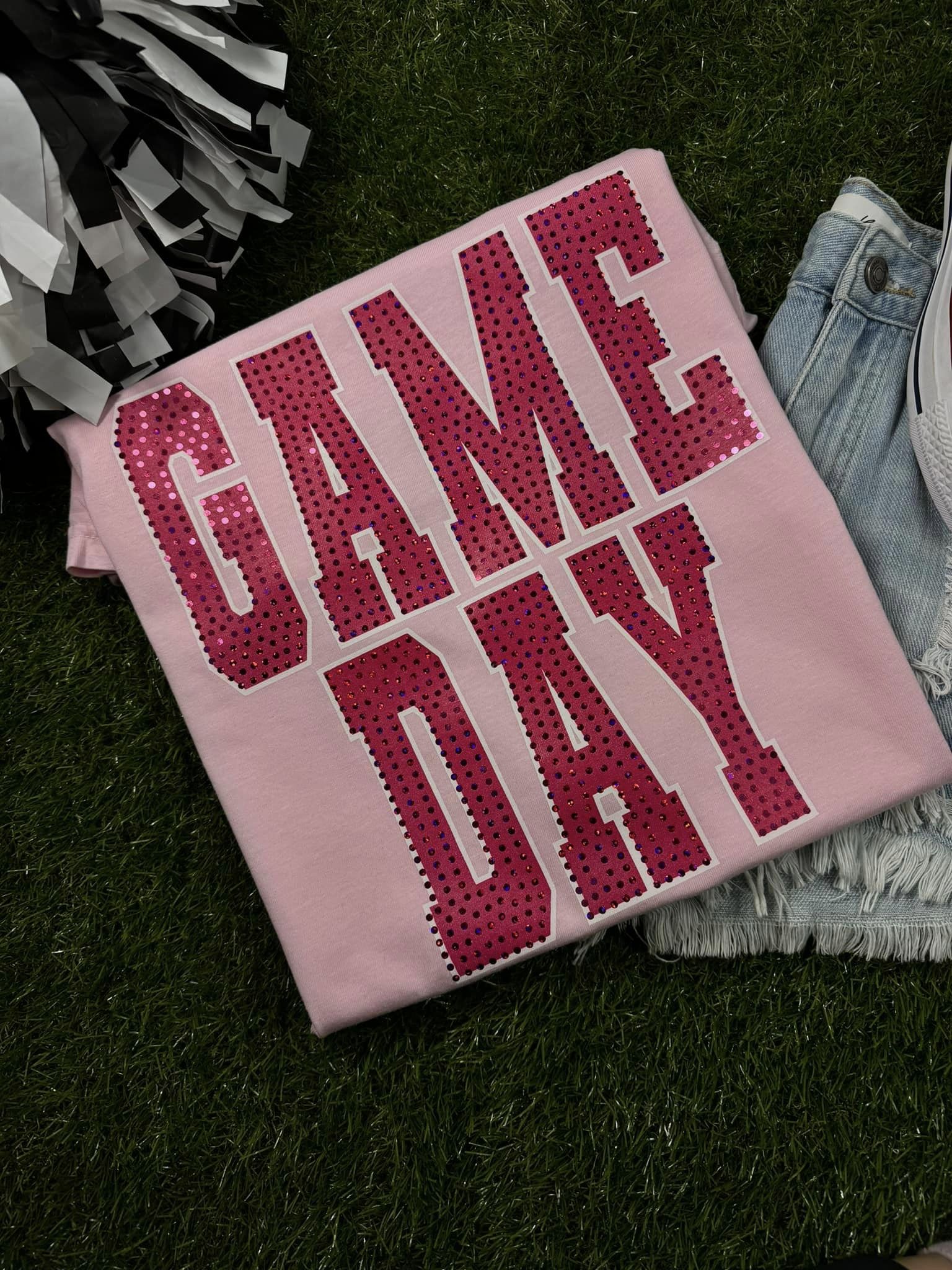 Pink Game Day Spangle Comfort Colors
