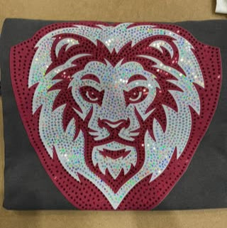 Lions Red White Mascot