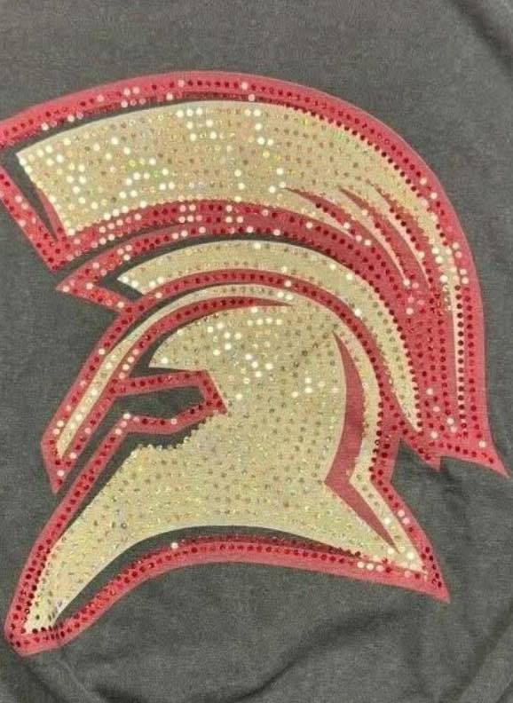 Spartan Head Red Gold