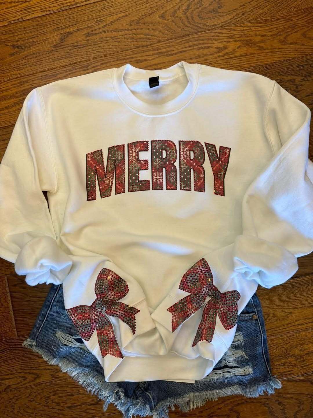 Merry Plaid Spangle Bows