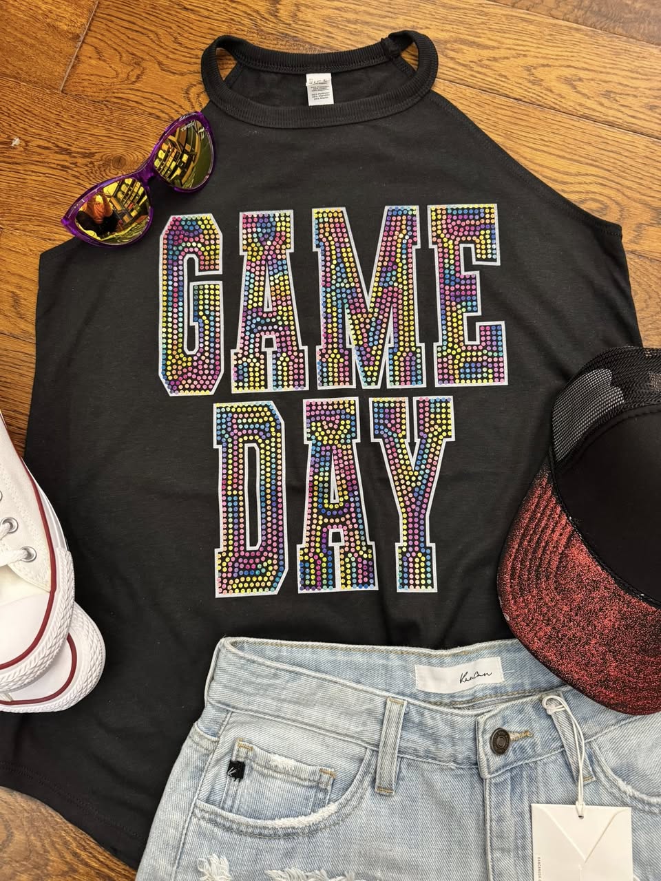 Custom Name Spangle Tank Rainbow or Holographic Custom Sale
