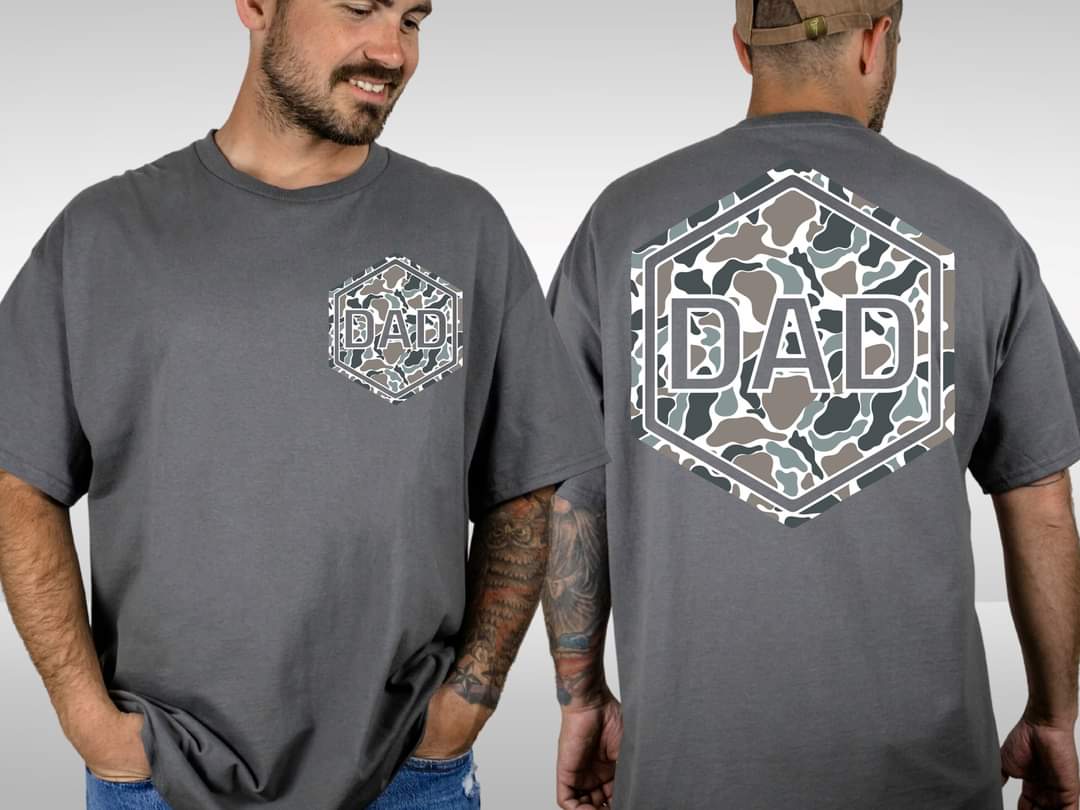 Dad Camo Badge Comfort Colors