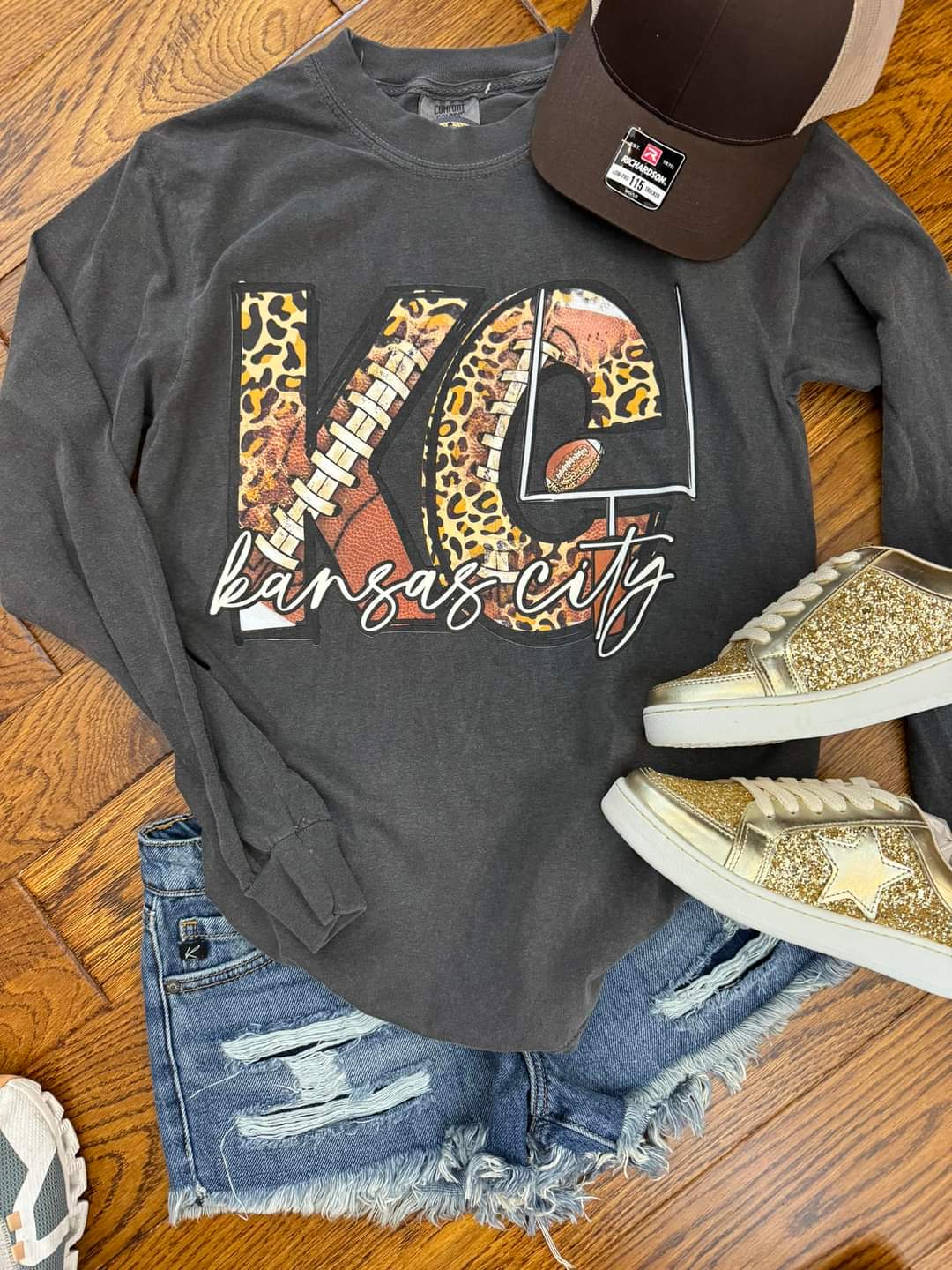 KC Goal Post Comfort Colors Long Sleeve