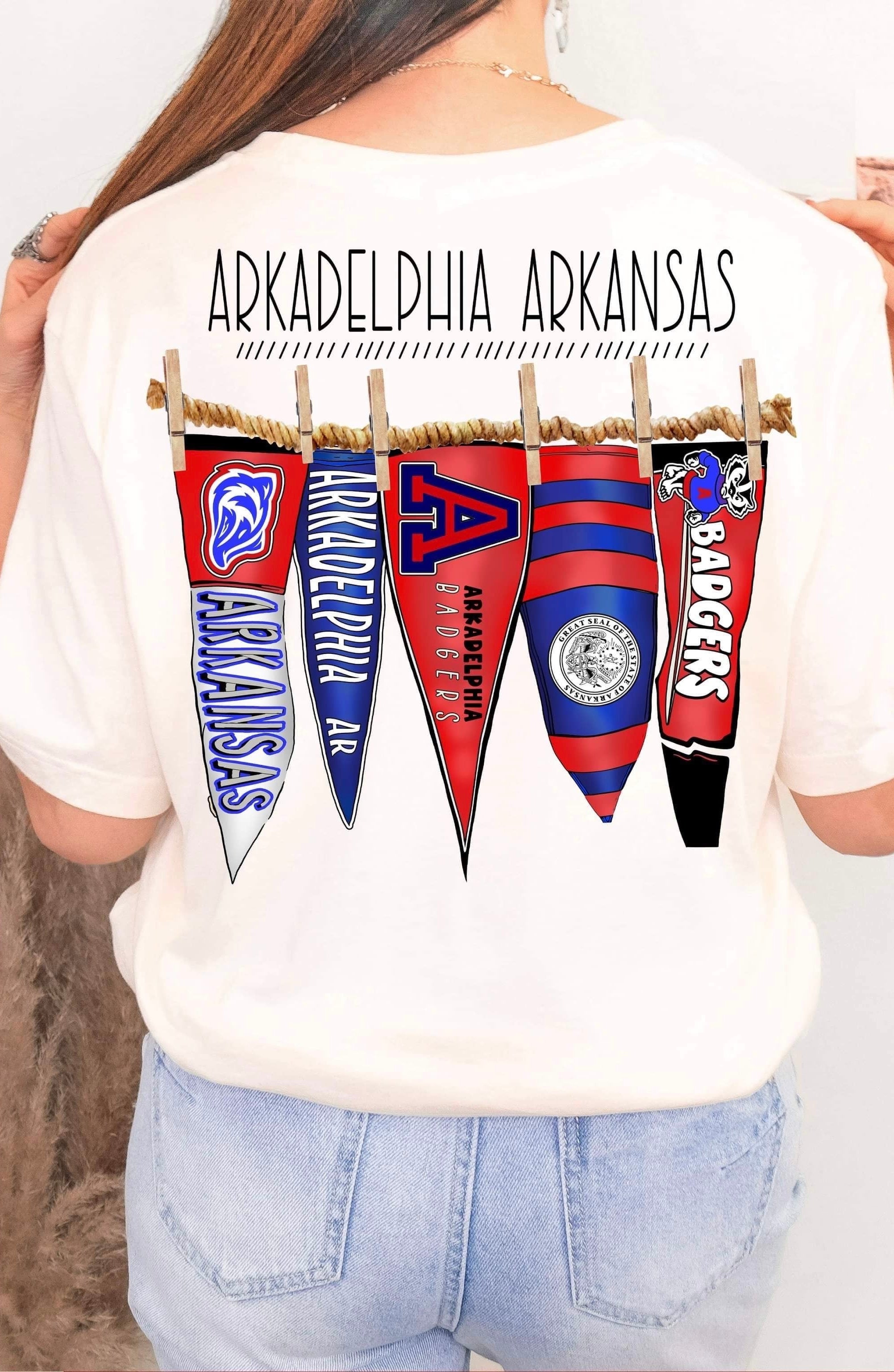 Arkadelphia Arkansas Front Print Pennant Flag Comfort Colors