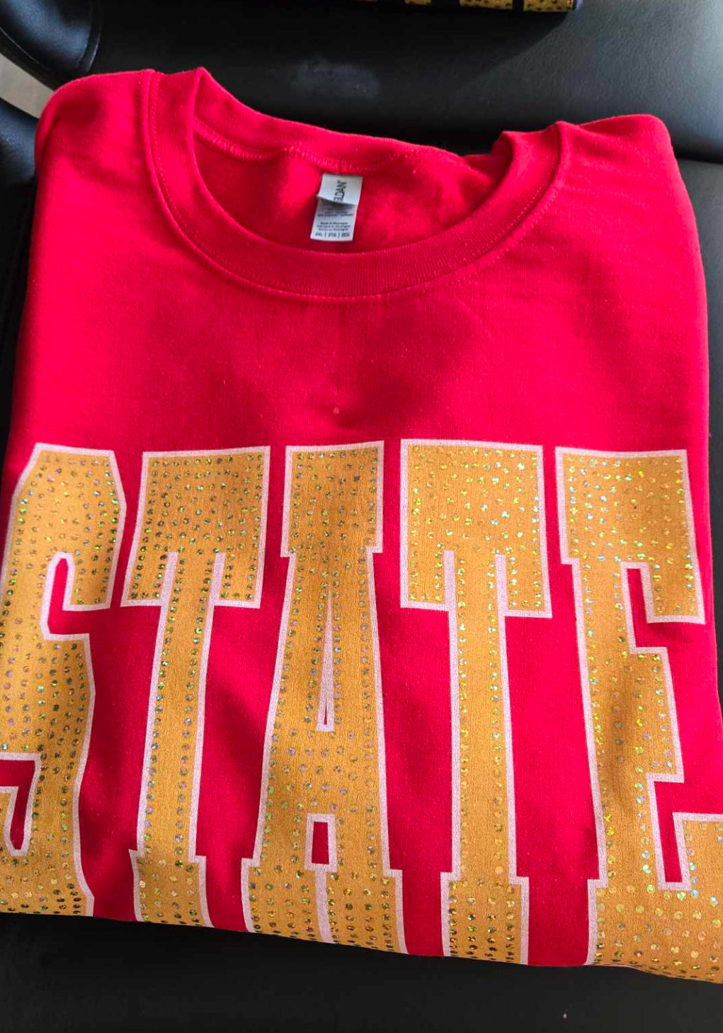 STATE Gold White Spangle Gildan