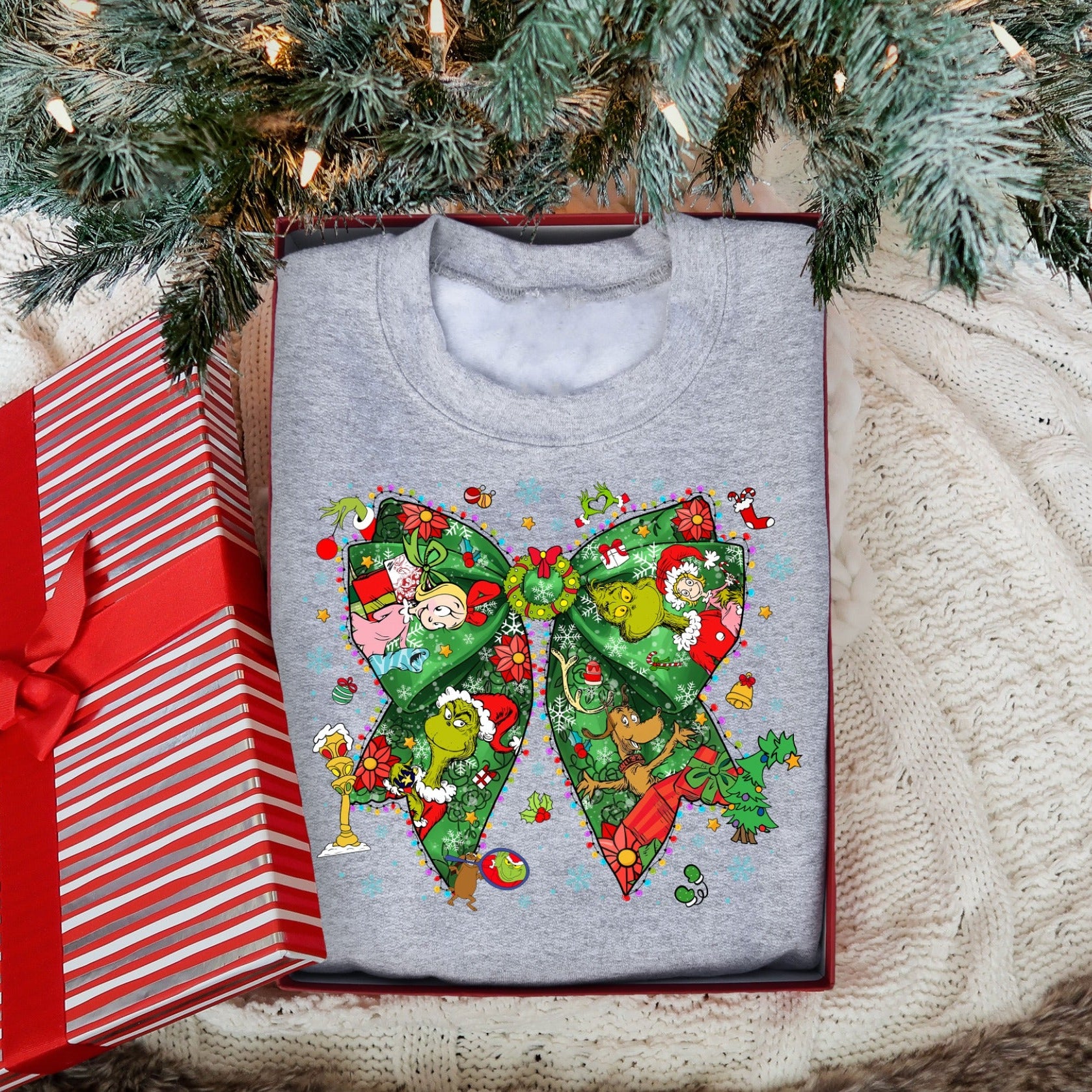 Green Man Christmas Bow