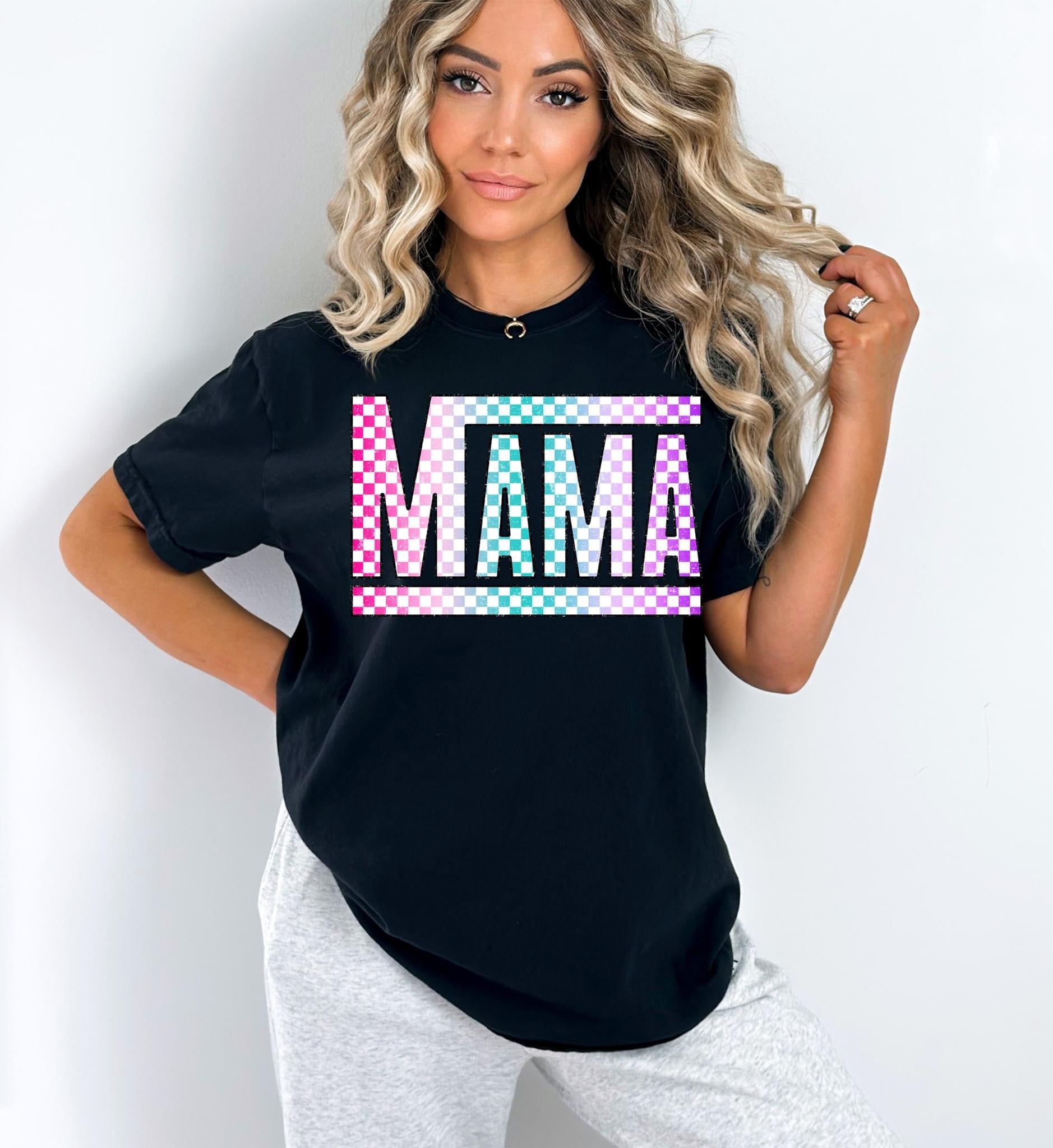 Mama Rainbow Checkered