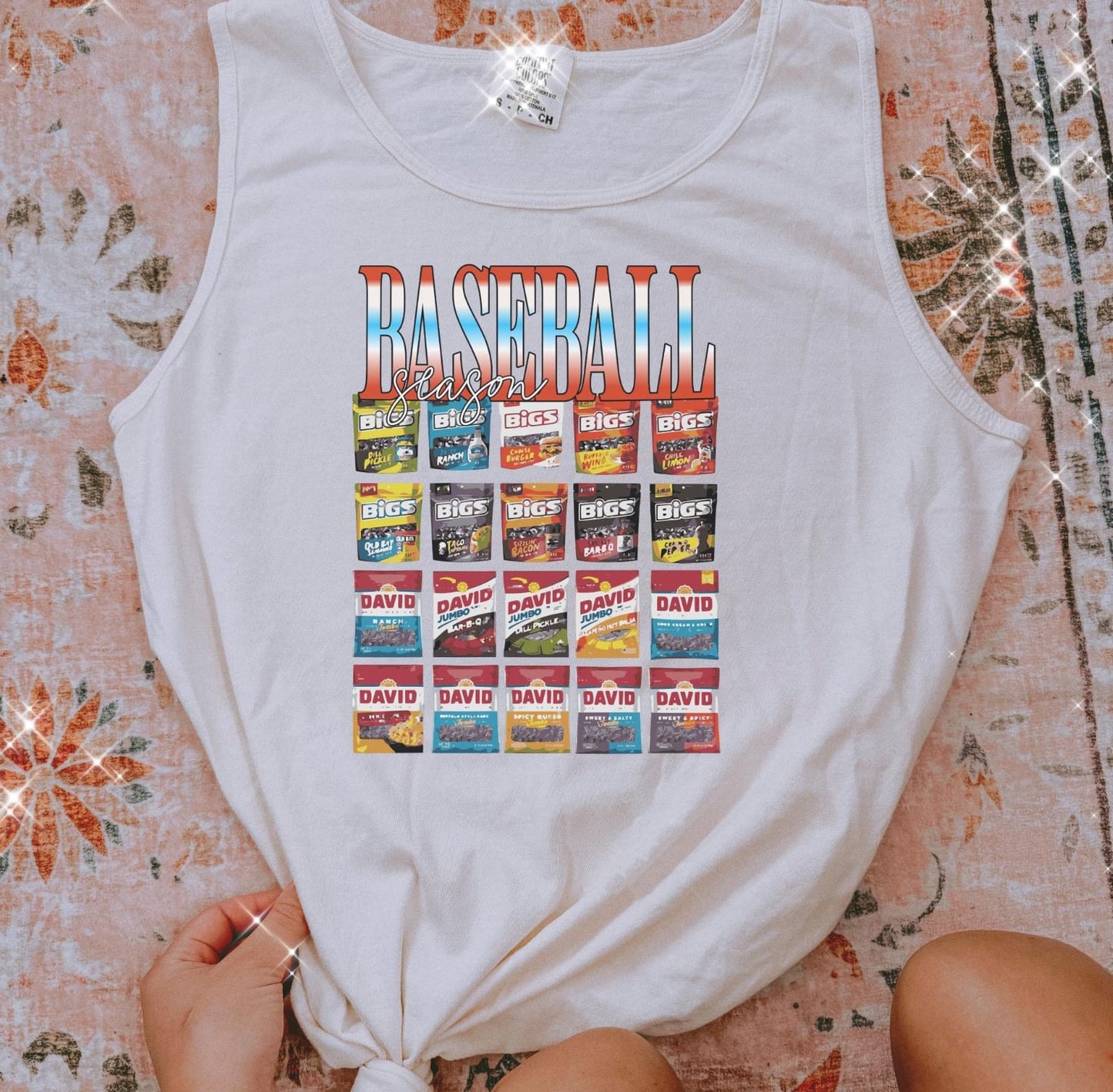 Baseball Sunflower Seeds Comfort Colors Tank