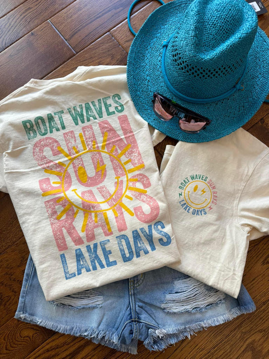 Boat Waves Sun Rays Lake Days Comfort Colors Youth