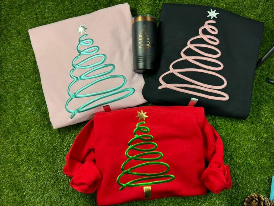 Spiral Christmas Tree Puff