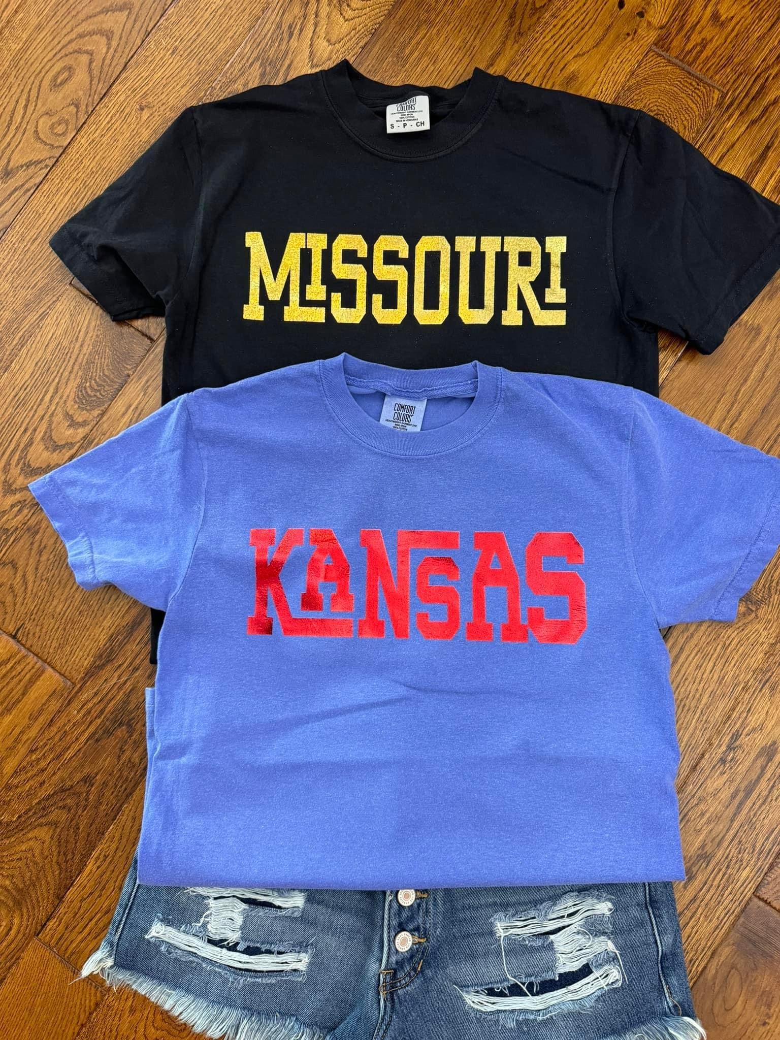 Custom State Foil Comfort Colors