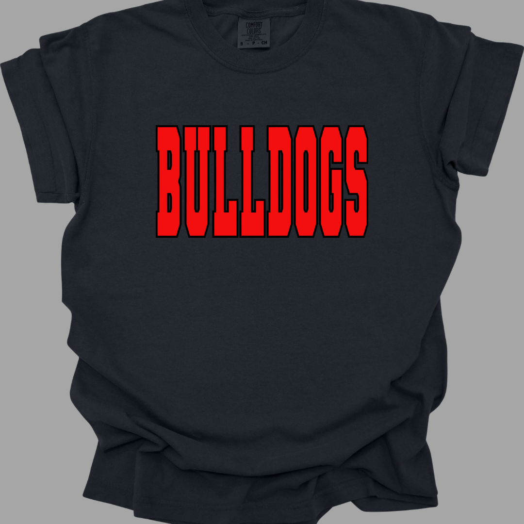 Bulldogs Red Inside Black Out Spangle