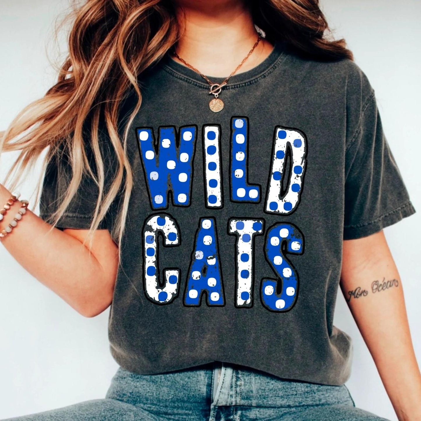 Custom School Mascot Name Polk A Dots Comfort Colors