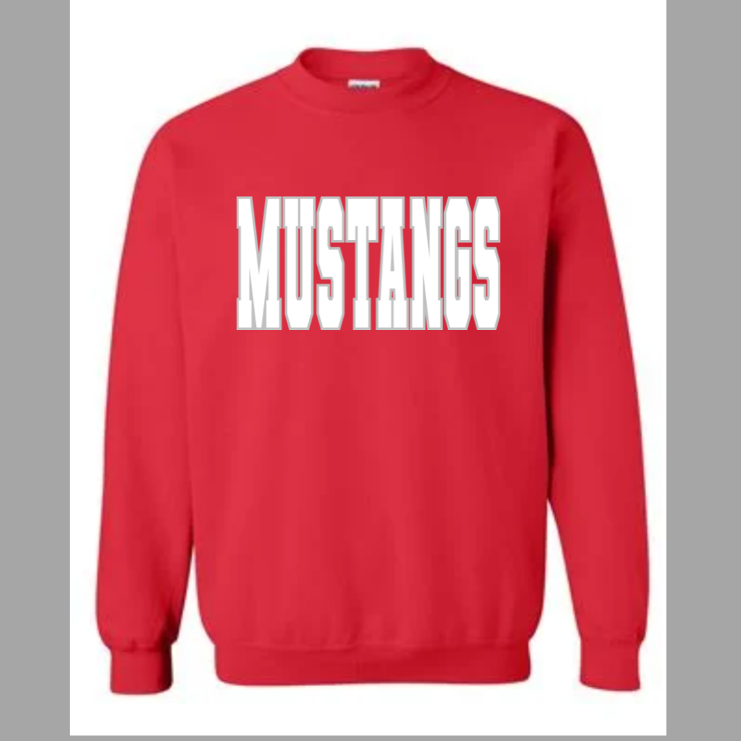 Mustangs White Silver Spangle