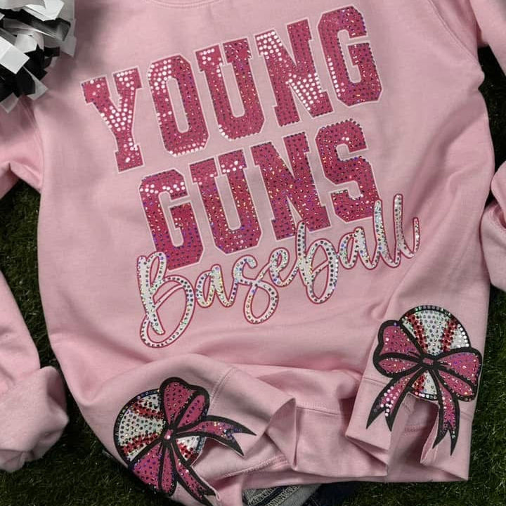 Custom Name & Sport With Side Bows Spangle