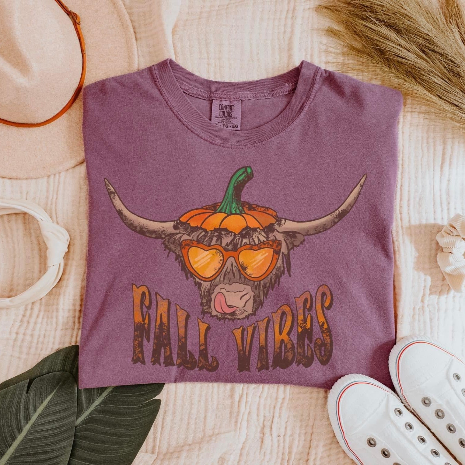 Fall Vibes Pumpkin Cow