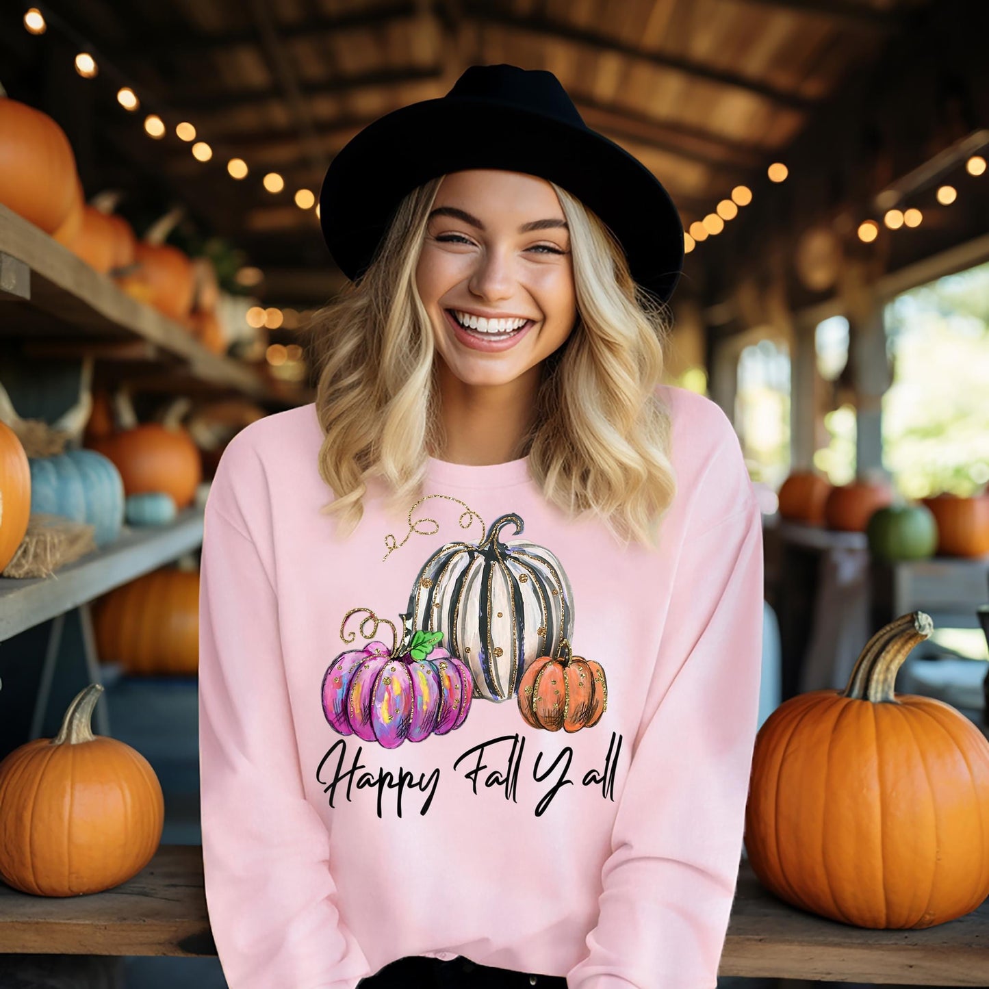 Happy Fall Ya’ll Glitter Pumpkins