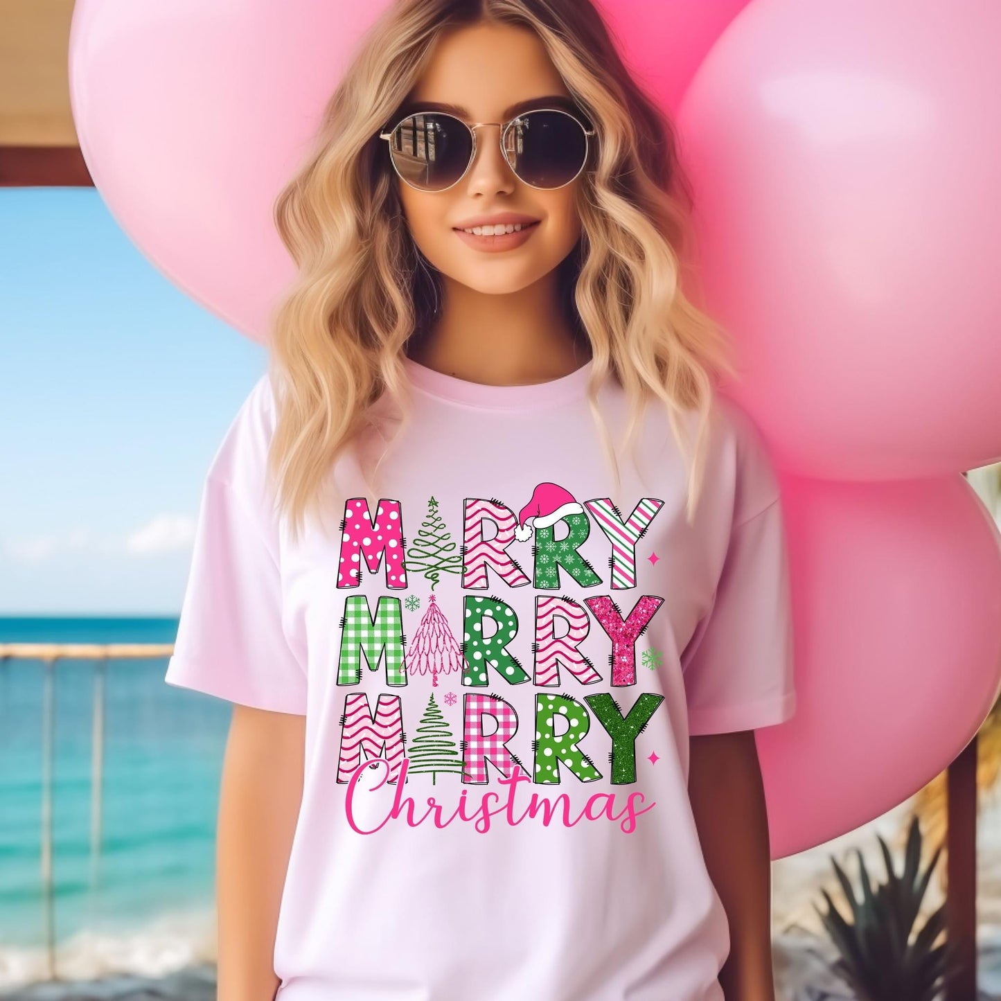 Pink Merry Christmas