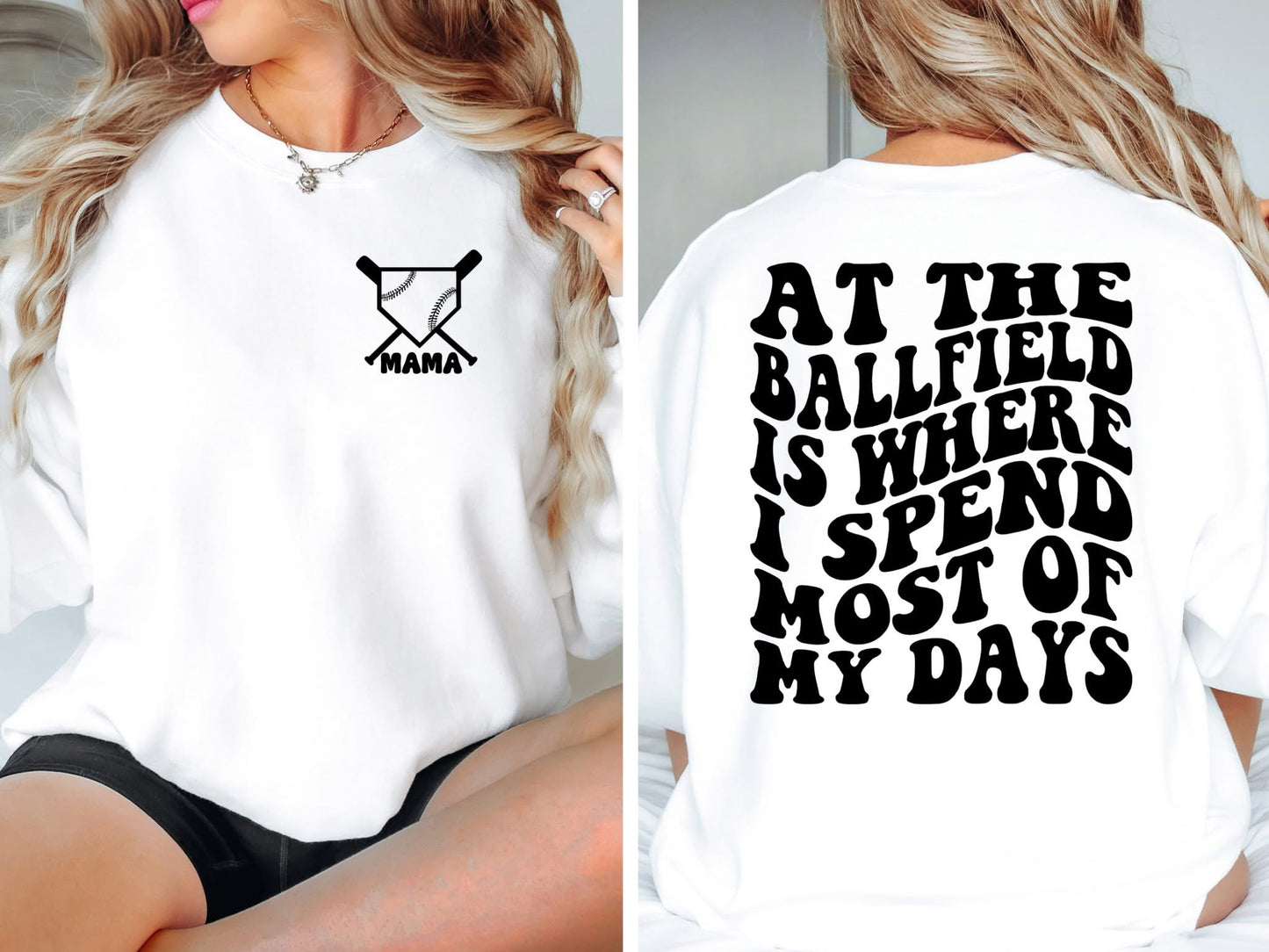 At The Ball Field Baseball Mama