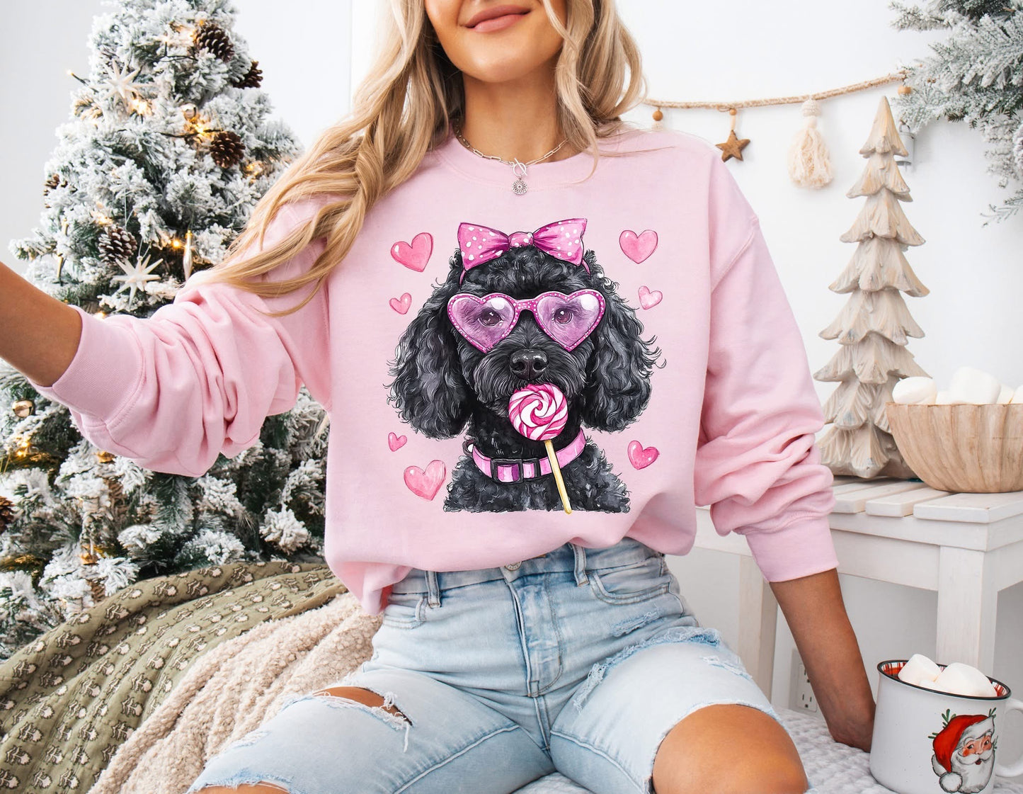 Black Doodle Valentines Gum