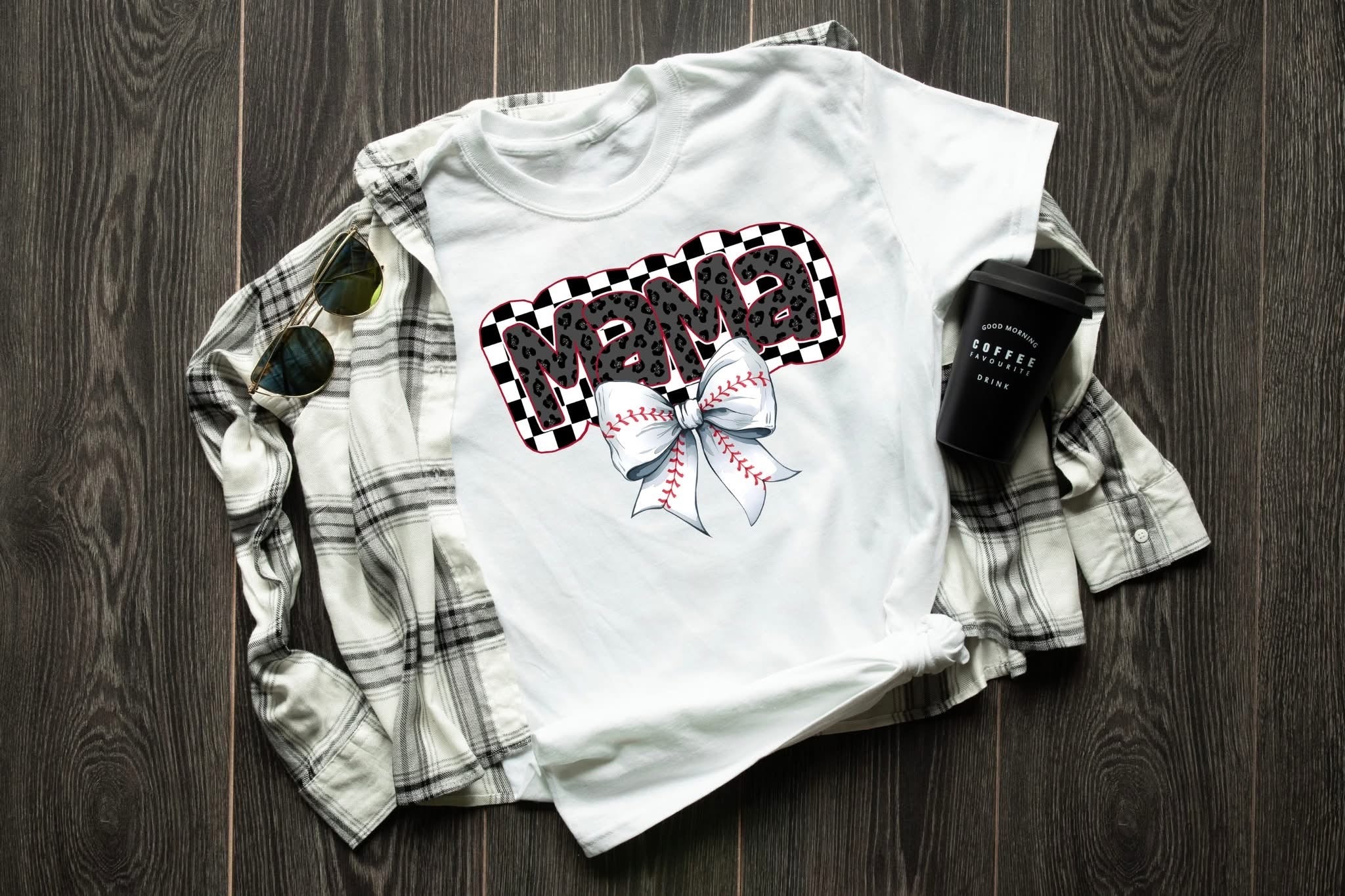 Mama Baseball Bow Comfort Colors