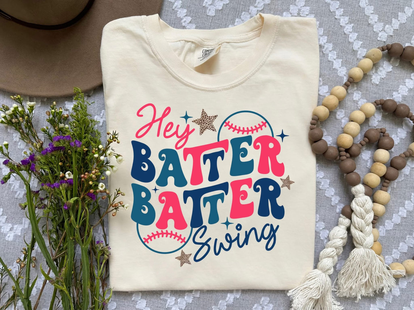 Hey Batter Batter Swing Baseball Comfort Colors