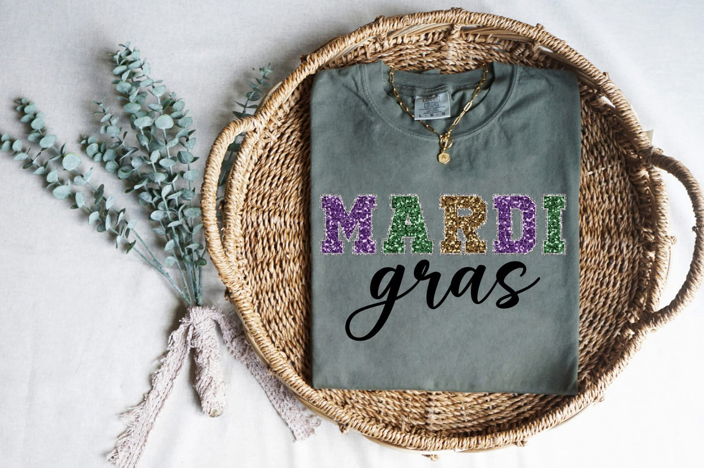 Mardi Gras Block Script Comfort Color