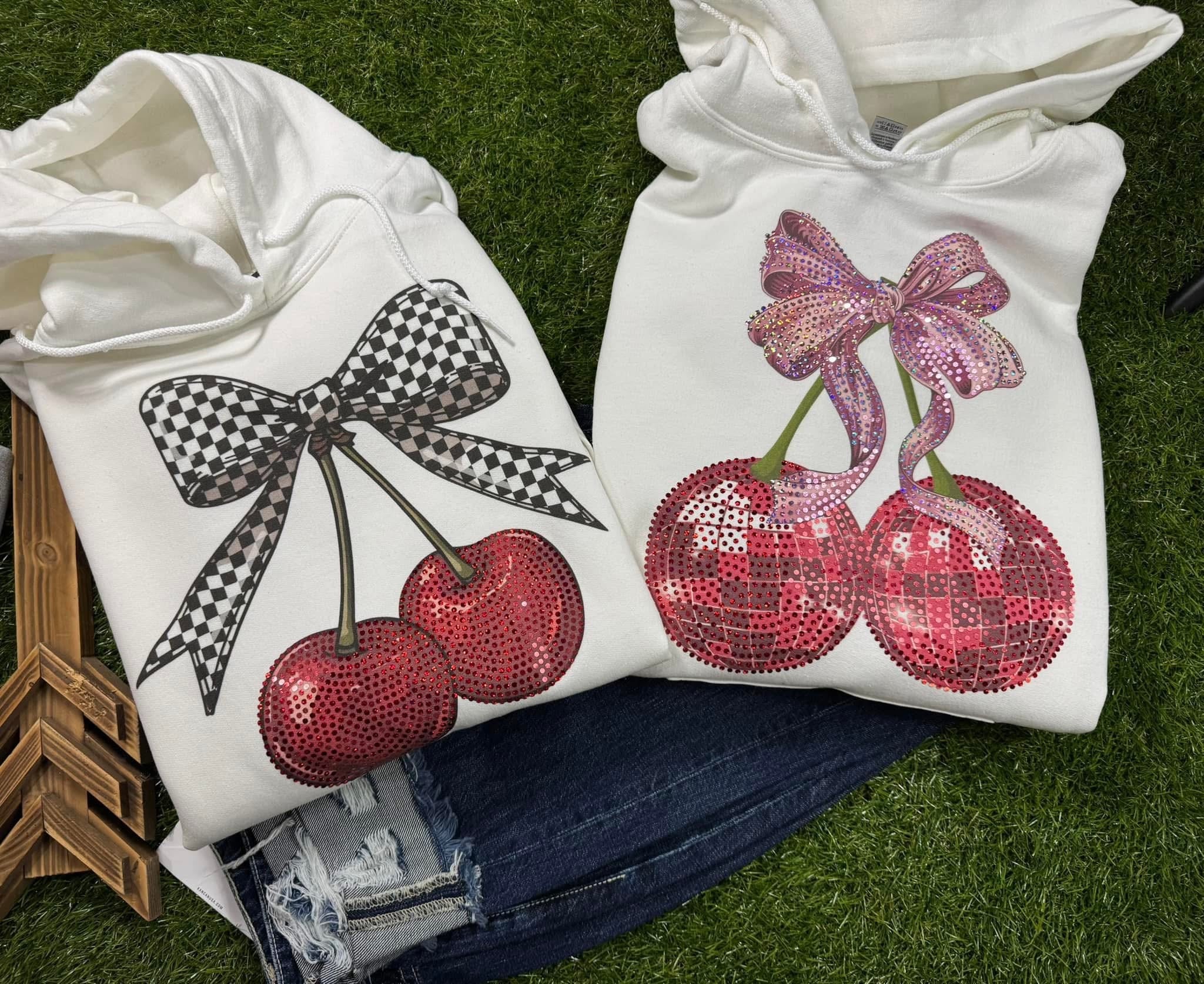 CHERRY WITH CHECKERED BOW SPANGLED
