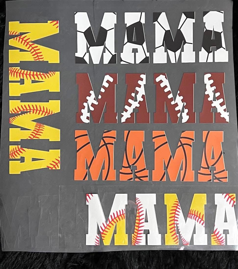 Custom Sport Mama Printed Puff