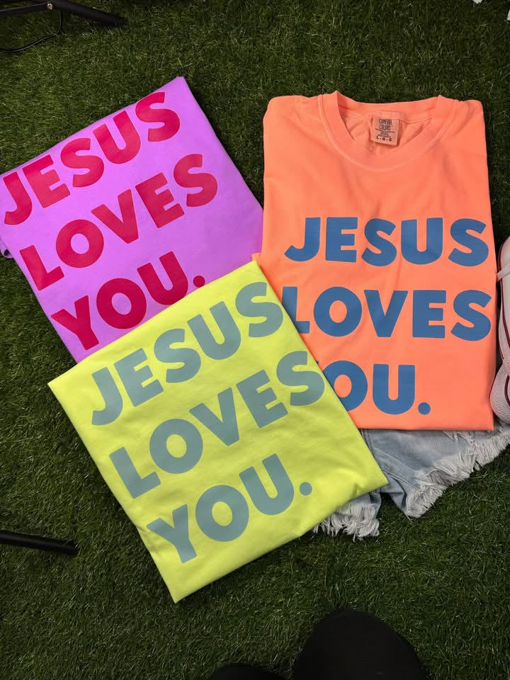 Jesus Loves You Blue Comfort Colors