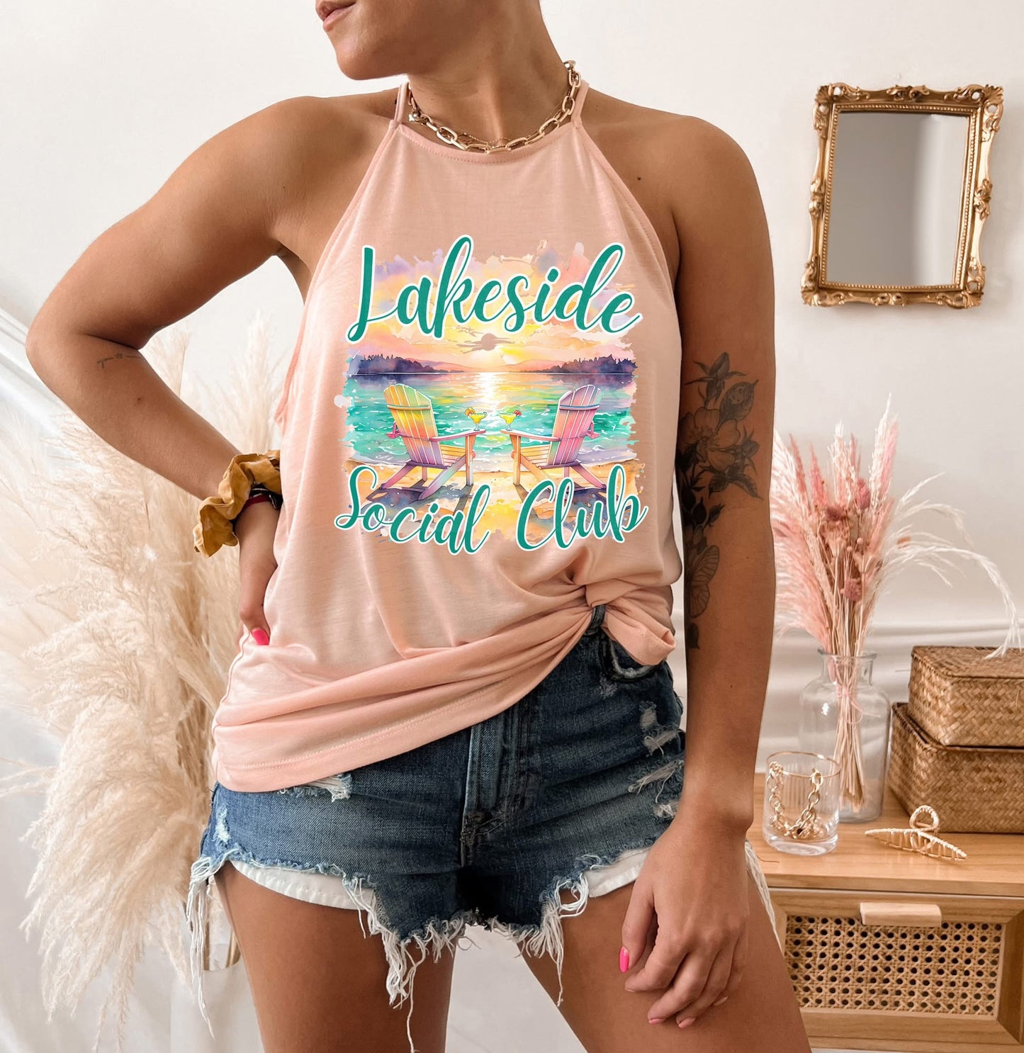 Lakeside Social Club Front Print