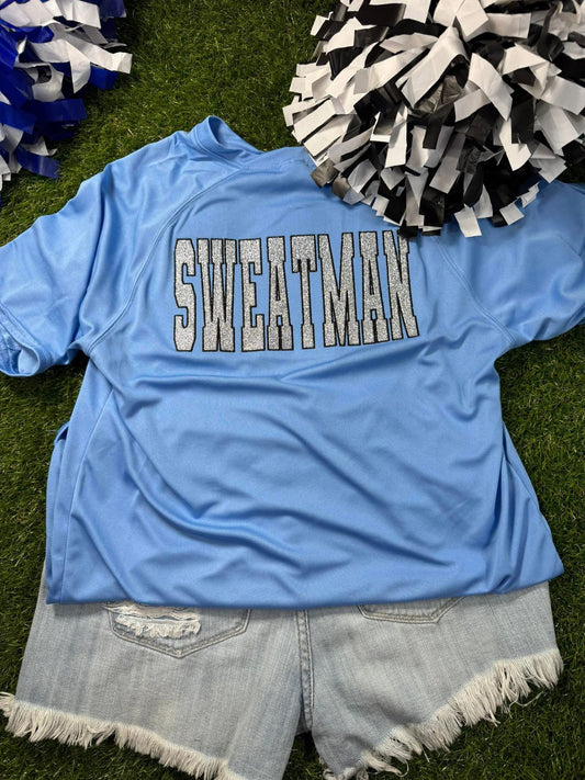 Custom Name Glitter Embroidery 2 Button Jersey