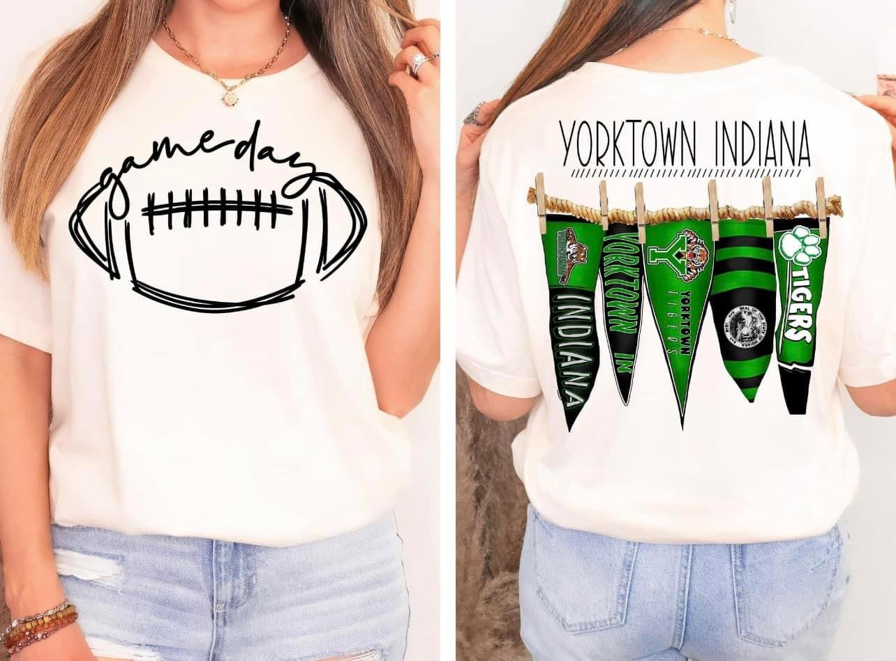 Yorktown Indiana Pennant Flags Comfort Colors