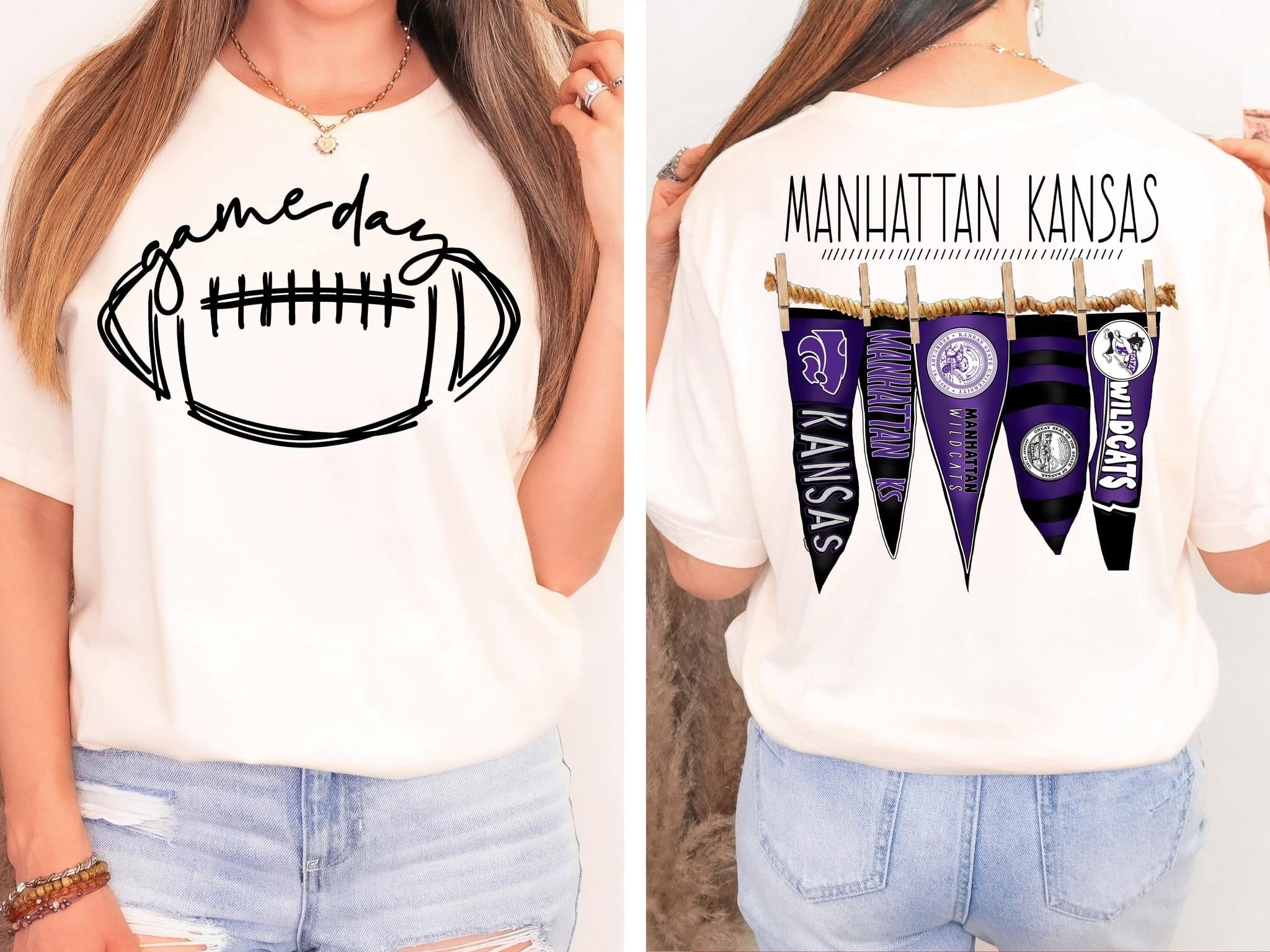 Manhattan Kansas Pennant Flags Comfort Colors
