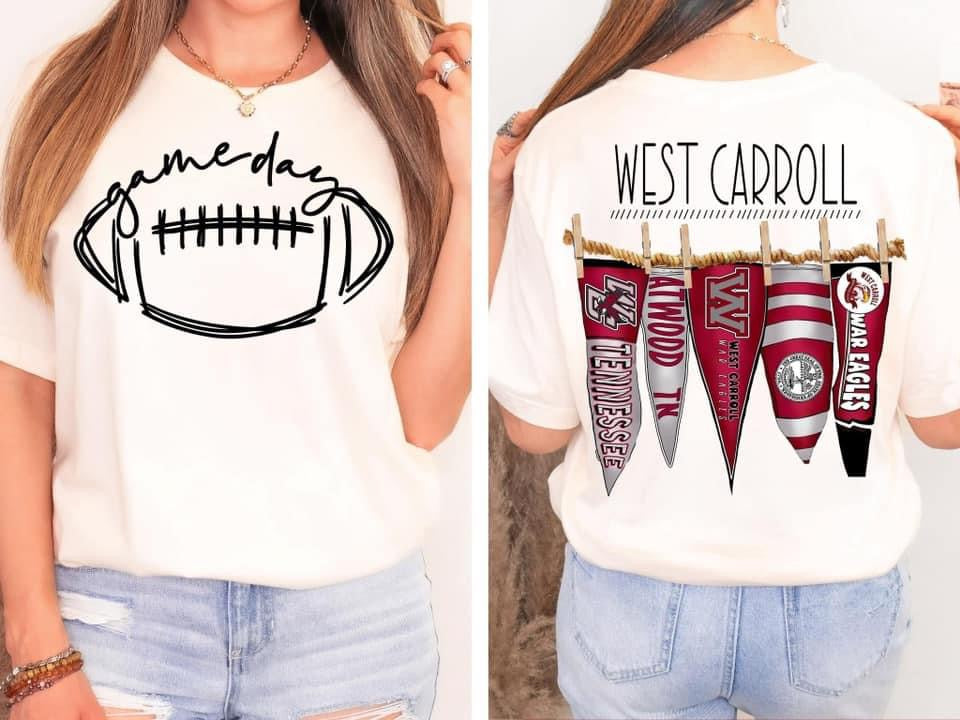 West Carroll Pennant Flags Comfort Colors