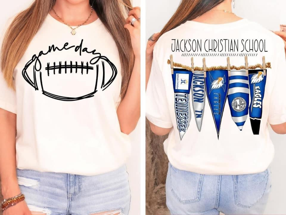 Jackson Christian School Pennant Flags Comfort Colors
