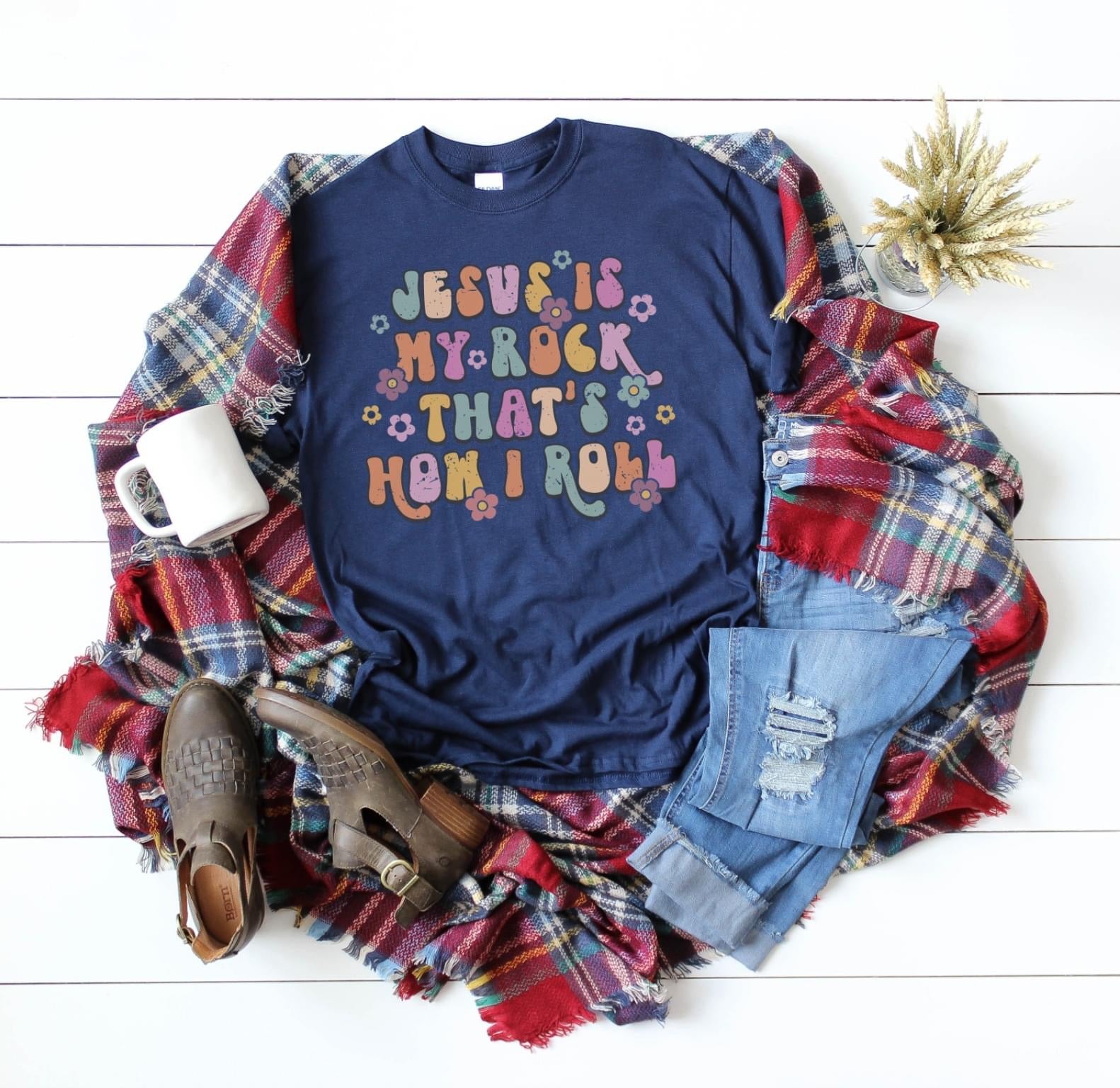 Jesus Is My Rock Short Sleeve