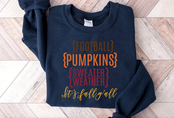 Football Pumpkins Sweater Weather Fleece
