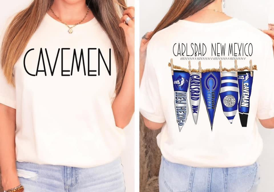 Carlsbad New Mexico Cavemen Pennant Flags Comfort Colors