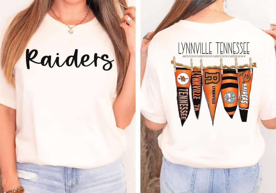 Lynnville Tennessee Raiders Pennant Flags Comfort Colors