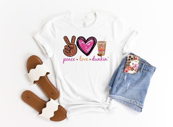 Peace Love Dunkin Short Sleeve