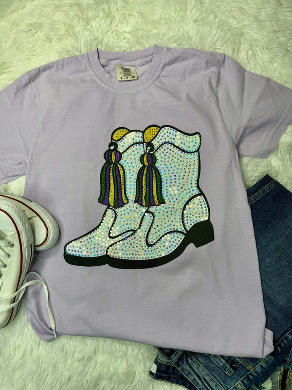 Mardi Gras Boots Spangle Comfort Colors