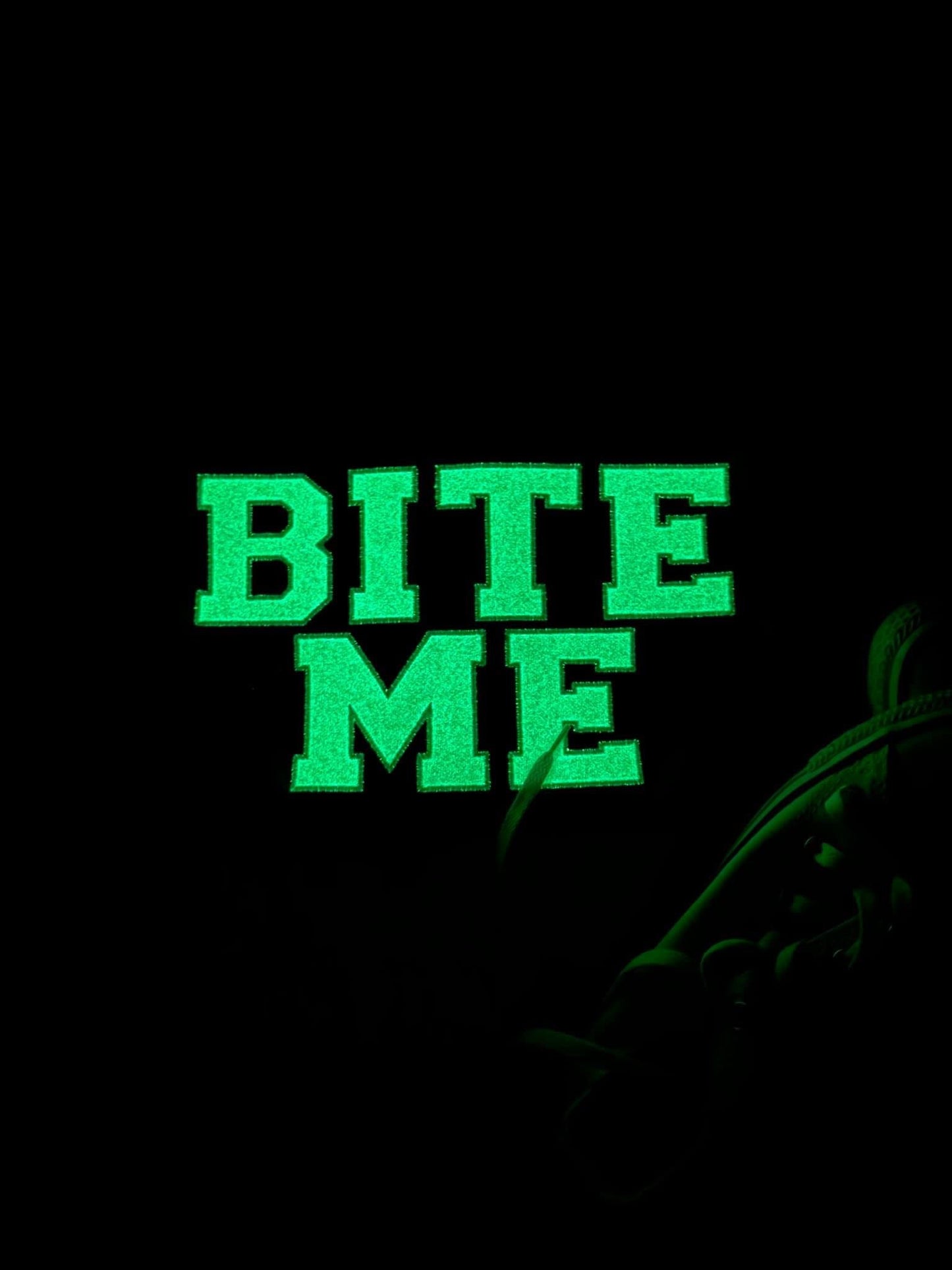 Bite Me Glitter Embroidery Glows In The Dark
