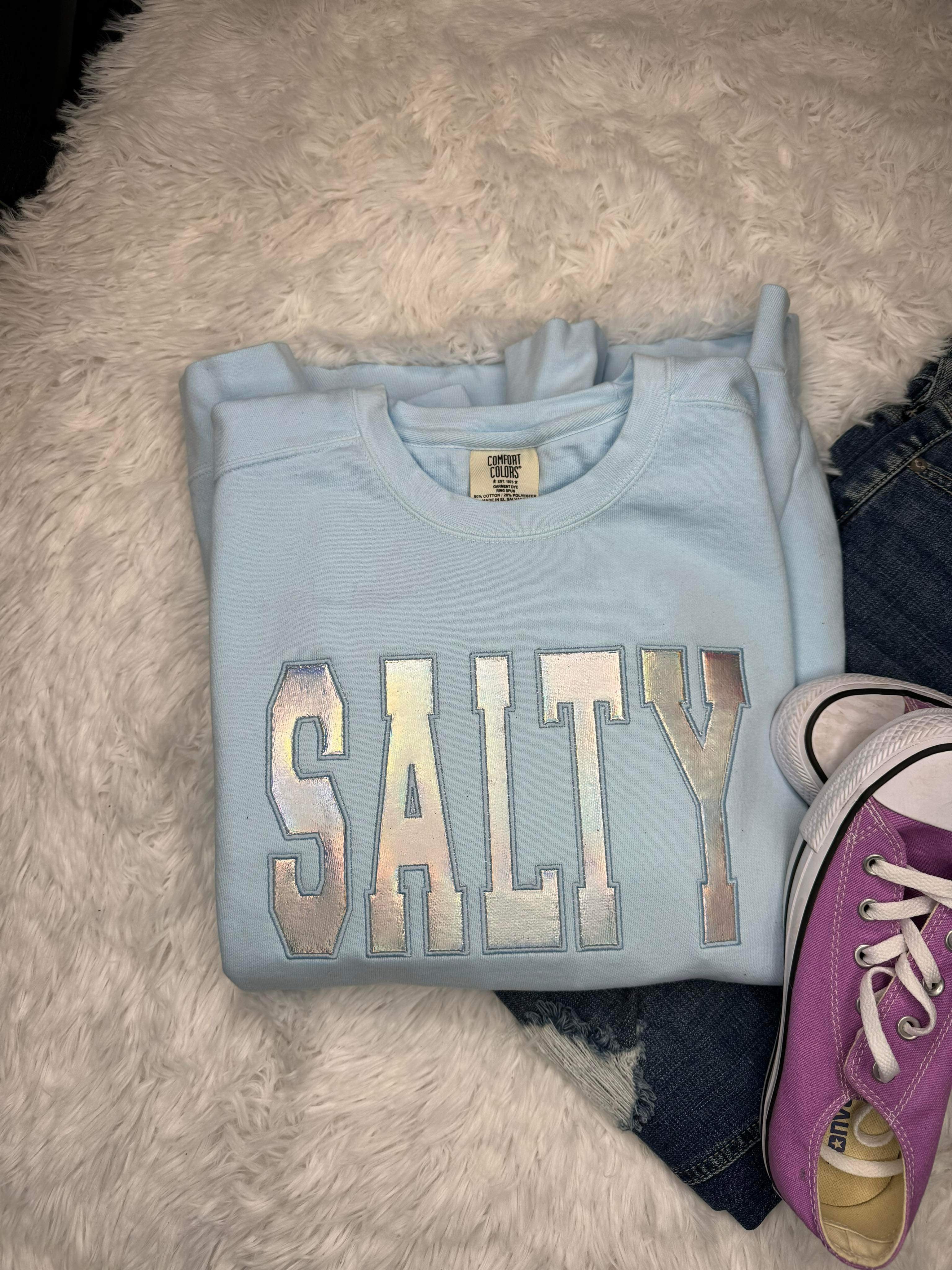 Salty Chrome Glitter Embroidery