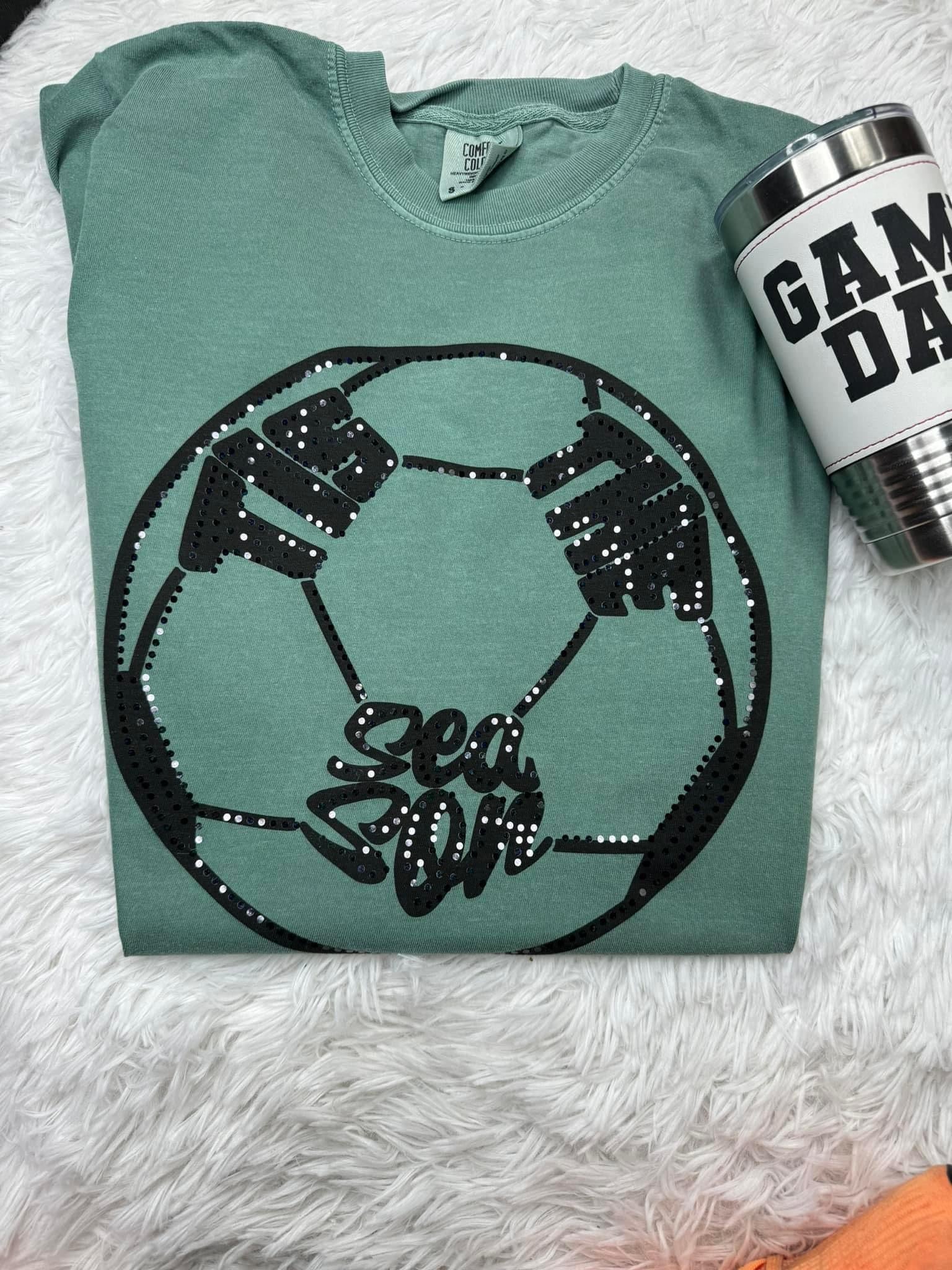 Tis the Season Soccer Spangle Comfort Colors