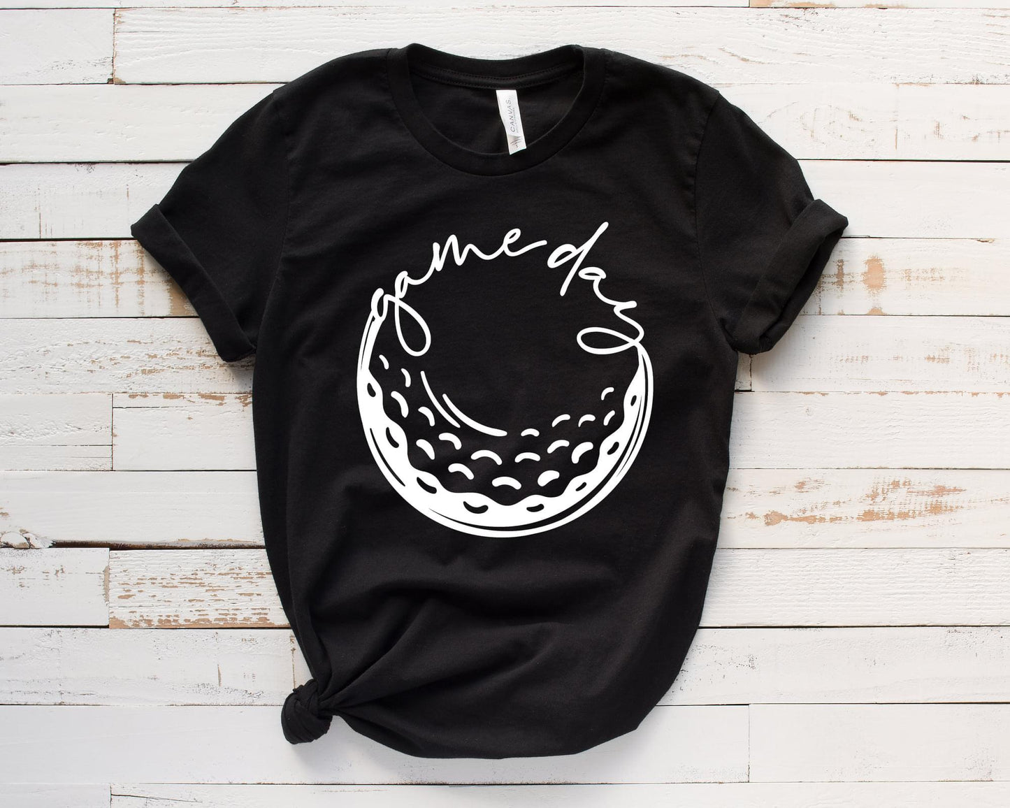 Gameday White Golf Bella V Neck